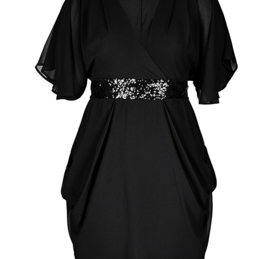 City chic black cocktail dressses.
